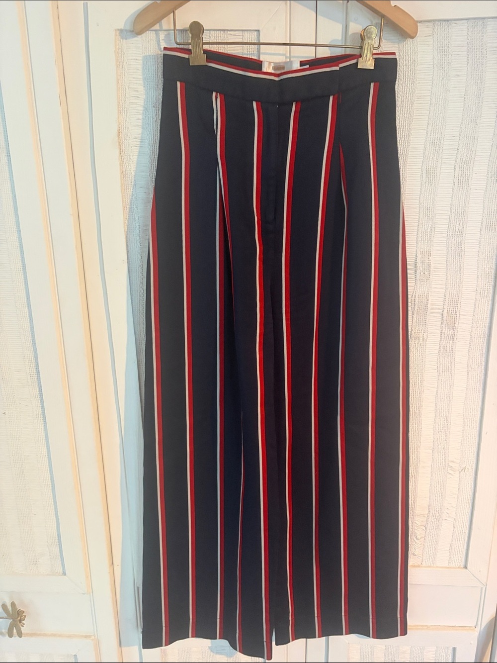 Solace London Wide Leg High Waist Flowy Pants - USA 4th of July size 6